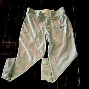 Women’s Nike softball pants, gray, size small.